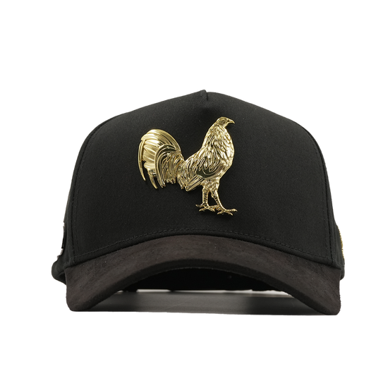 Gorra Puestos Quince Negro gallo Dorado