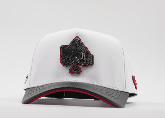 Ace of spades white/red